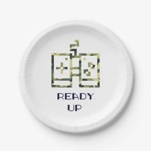 Video Game Controller Ready Up Gamer Pappteller (Vorderseite)