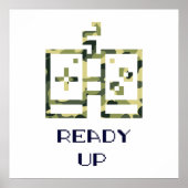 Video Game Controller Ready Up Gamer Poster (Vorne)