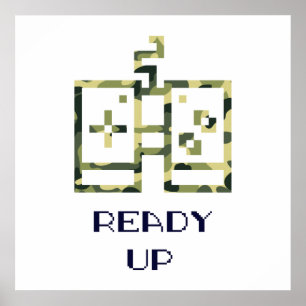 Video Game Controller Ready Up Gamer Poster