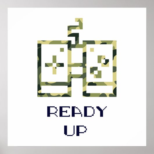 Video Game Controller Ready Up Gamer Poster (Vorne)