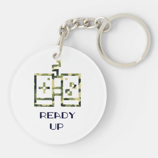 Video Game Controller Ready Up Gamer Schlüsselanhänger (Rückseite)