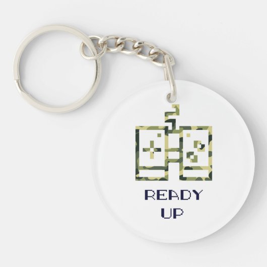 Video Game Controller Ready Up Gamer Schlüsselanhänger (Vorderseite)