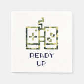 Video Game Controller Ready Up Gamer Serviette (Vorderseite)