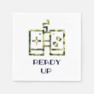 Video Game Controller Ready Up Gamer Serviette