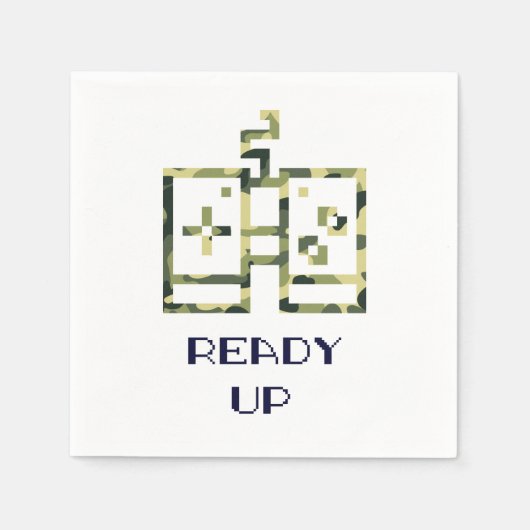 Video Game Controller Ready Up Gamer Serviette (Vorderseite)