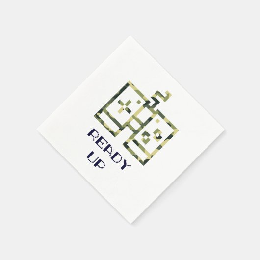 Video Game Controller Ready Up Gamer Serviette (Ecke)