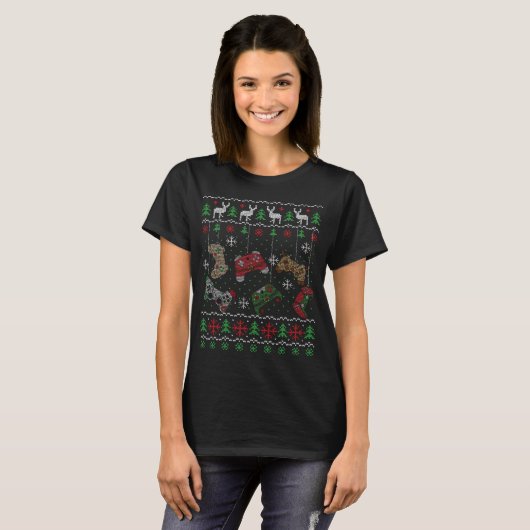 Video Game Controller Santa Elf Ugly Weihnachtsjun T-Shirt (Vorne ganz)
