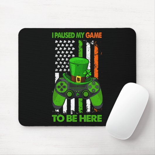 Video Game Controller St Patricks Kleeblatt Irish  Mousepad (Mit Mouse)