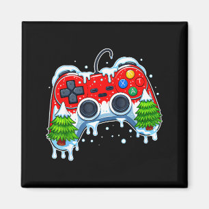 Video Game Controller Weihnachten Santa Hut Gamer Magnet