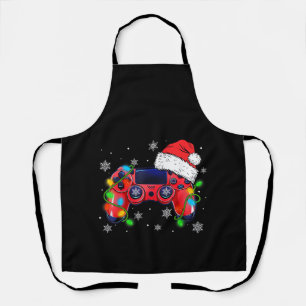 Video Game Controller Weihnachten Santa Hut Gamer Schürze