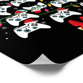 Video Game Controller Weihnachten Weihnachtsbaum W Poster (Ecke)