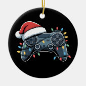 Video Game Controller Weihnachten Weihnachtsmänner Keramik Ornament (Vorne)