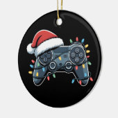 Video Game Controller Weihnachten Weihnachtsmänner Keramik Ornament (Links)