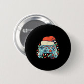 Video Game Controller Weihnachts-Weihnachtsmannmüt Button (Vorne & Hinten)