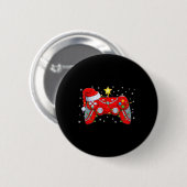Video Game Controller Weihnachts-Weihnachtsmannmüt Button (Vorne & Hinten)