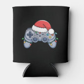 Video Game Controller Weihnachts-Weihnachtsmannmüt Dosenkühler (Vorderseite)