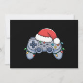 Video Game Controller Weihnachts-Weihnachtsmannmüt Feiertagskarte (Vorderseite)