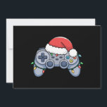 Video Game Controller Weihnachts-Weihnachtsmannmüt Feiertagskarte<br><div class="desc">Video Game Controller Weihnachts-Weihnachtsmannmütze Gamer</div>
