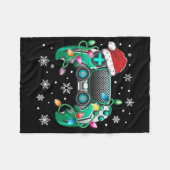 Video Game Controller Weihnachts-Weihnachtsmannmüt Fleecedecke (Vorderseite (Horizontal))