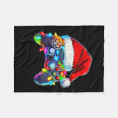 Video Game Controller Weihnachts-Weihnachtsmannmüt Fleecedecke (Vorderseite (Horizontal))