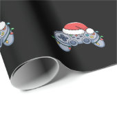 Video Game Controller Weihnachts-Weihnachtsmannmüt Geschenkpapier (Rolleneckpunkt)