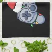 Video Game Controller Weihnachts-Weihnachtsmannmüt Geschirrtuch (Gefaltet)