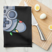 Video Game Controller Weihnachts-Weihnachtsmannmüt Geschirrtuch (Viertel Falte)