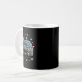 Video Game Controller Weihnachts-Weihnachtsmannmüt Kaffeetasse (Vorderseite Links)