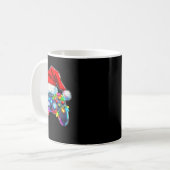 Video Game Controller Weihnachts-Weihnachtsmannmüt Kaffeetasse (Vorderseite Links)