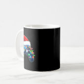 Video Game Controller Weihnachts-Weihnachtsmannmüt Kaffeetasse (Vorderseite Links)