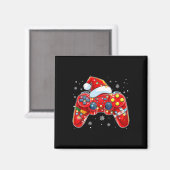 Video Game Controller Weihnachts-Weihnachtsmannmüt Magnet (Vorderseite/Rückseite)