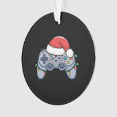 Video Game Controller Weihnachts-Weihnachtsmannmüt Ornament (Vorderseite)