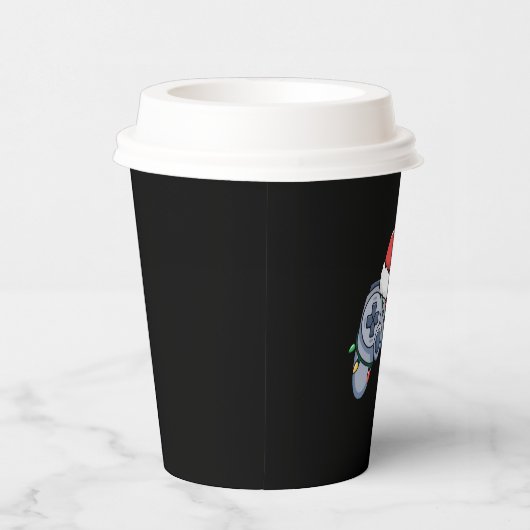 Video Game Controller Weihnachts-Weihnachtsmannmüt Pappbecher (Rechts)