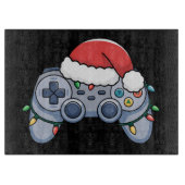 Video Game Controller Weihnachts-Weihnachtsmannmüt Schneidebrett (Vorderseite)