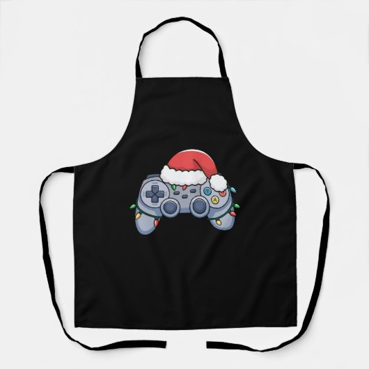 Video Game Controller Weihnachts-Weihnachtsmannmüt Schürze (Vorderseite)