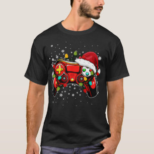 Video Game Controller Weihnachts-Weihnachtsmannmüt T-Shirt