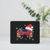 Video Game Controller Weihnachtsmann Mütze Gamer B Einladung (Stehend Vorderseite)