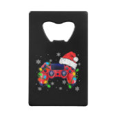 Video Game Controller Weihnachtsmann Mütze Gamer B Geldbeutel Flaschenöffner (Rückseite)