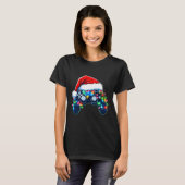 Video Game Controller Weihnachtsmann Mütze Gamer B T-Shirt (Vorne ganz)
