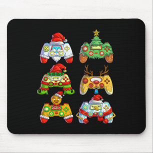 Video Game Controller Weihnachtsmannmütze Weihnach Mousepad