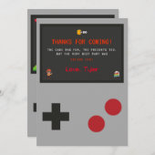 Video Game Dankeschön Karte (Vorne/Hinten)