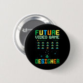Video-Game-Designer für Kinder1 Button (Vorne & Hinten)