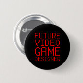 Video Game Designer Kid Button (Vorne & Hinten)