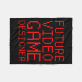 Video Game Designer Kid Fleecedecke (Vorderseite (Horizontal))