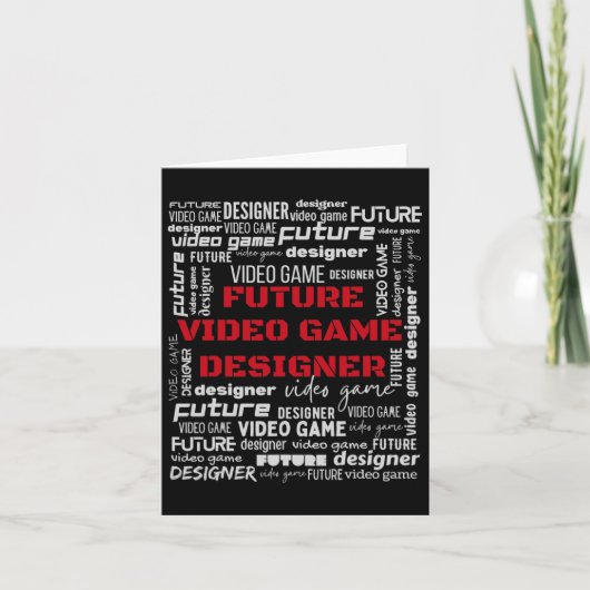 Video Game Developer Future Video Game Designer Karte (Vorderseite)