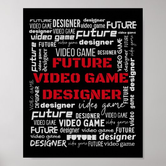 Video Game Developer Future Video Game Designer Poster (Vorne)
