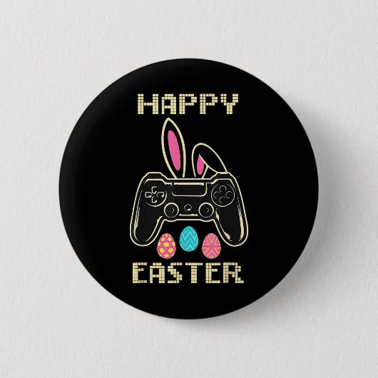 Video Game Easter Bunny Gaming Controller Gamer Bo Button (Vorderseite)