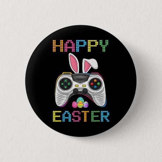 Video Game Easter Bunny Gaming Controller Gamer Bo Button (Vorderseite)