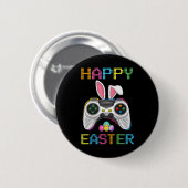Video Game Easter Bunny Gaming Controller Gamer Bo Button (Vorne & Hinten)