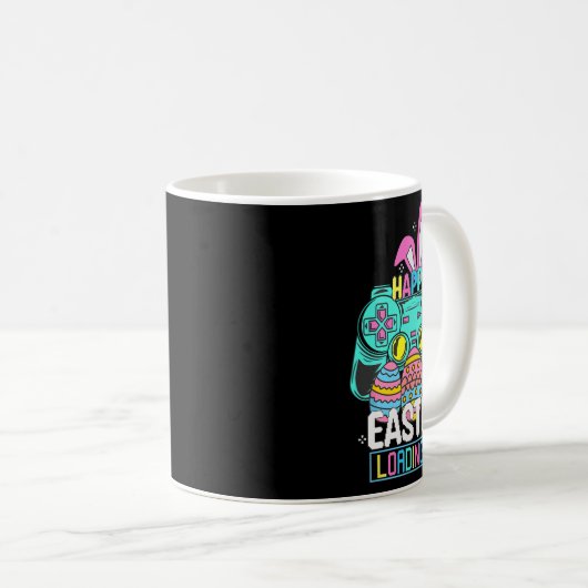 Video Game Easter Bunny Gaming Controller Gamer Bo Kaffeetasse (VorderseiteRechts)